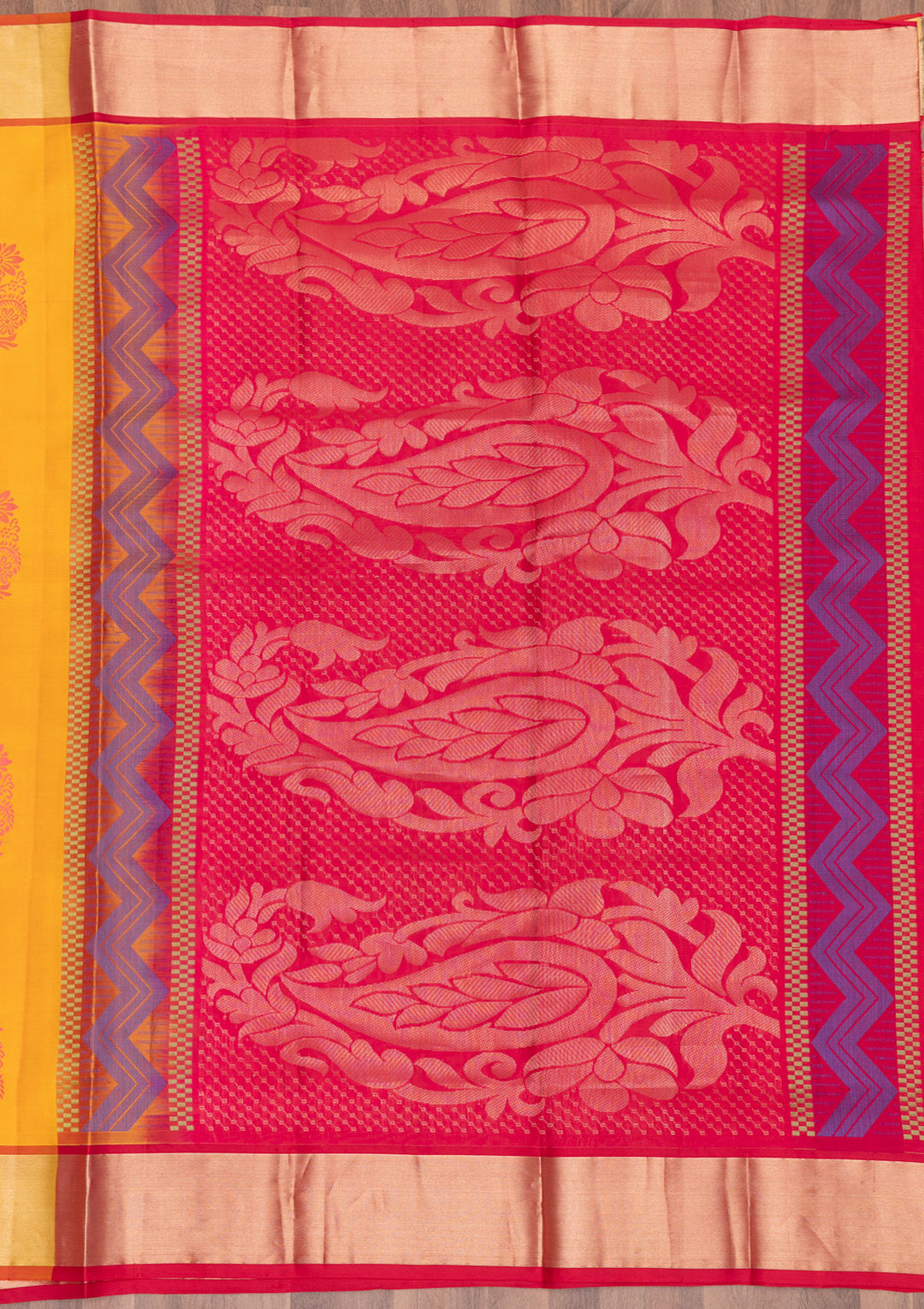 Orange Zariwork Pure Silk Saree