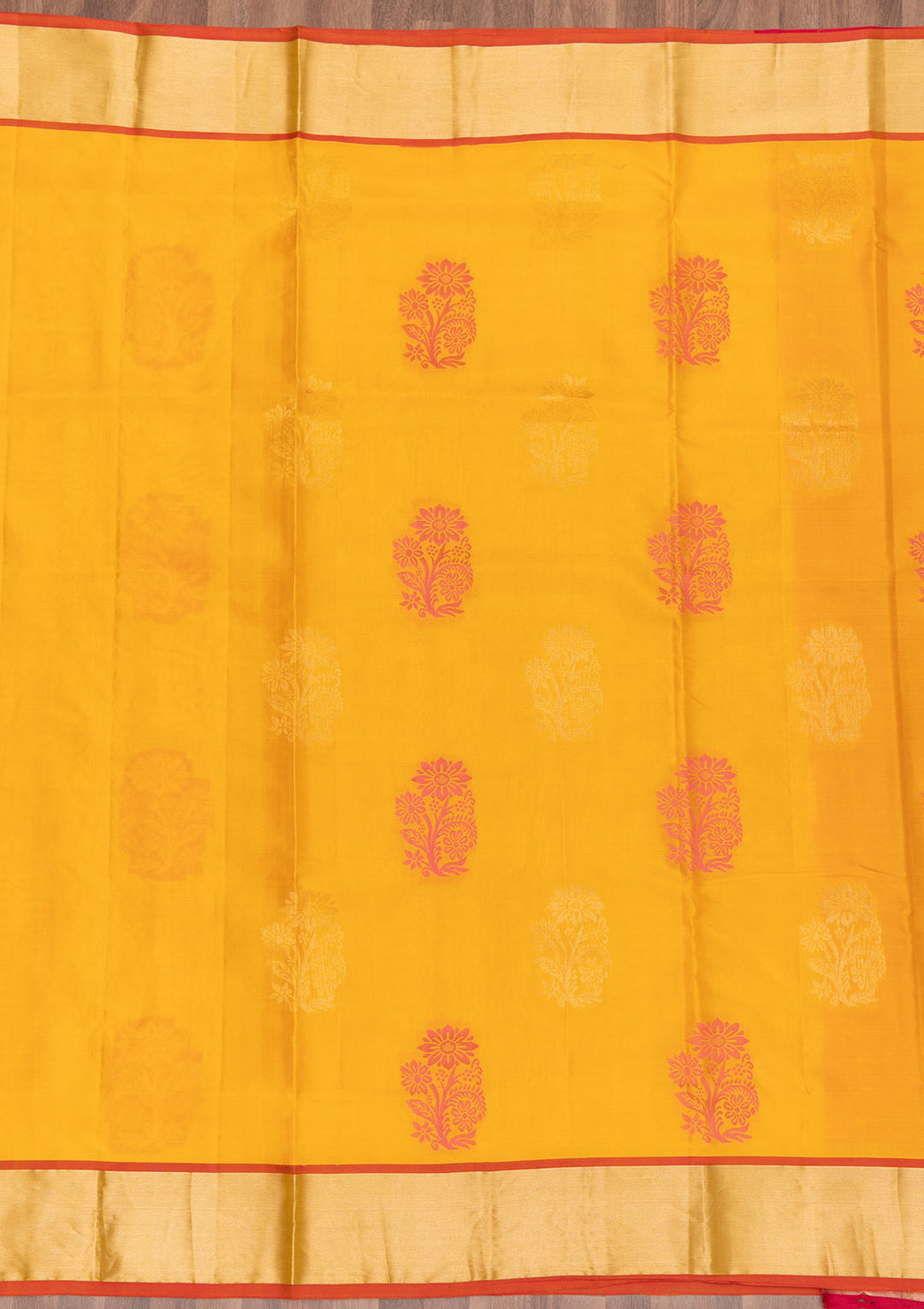 Orange Zariwork Pure Silk Saree