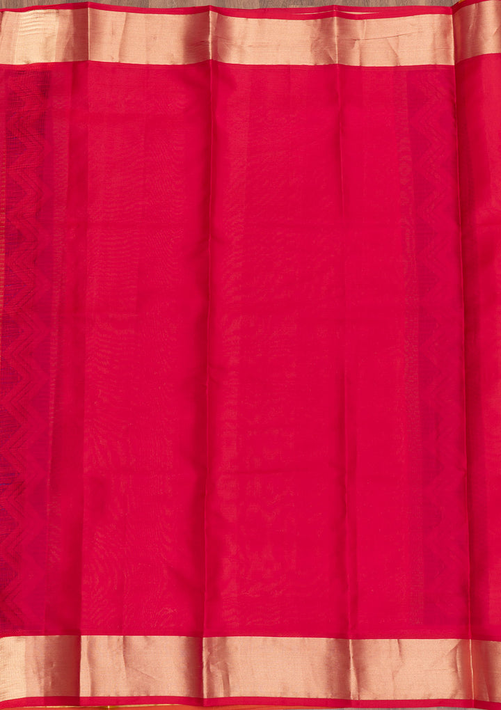 Orange Zariwork Pure Silk Saree