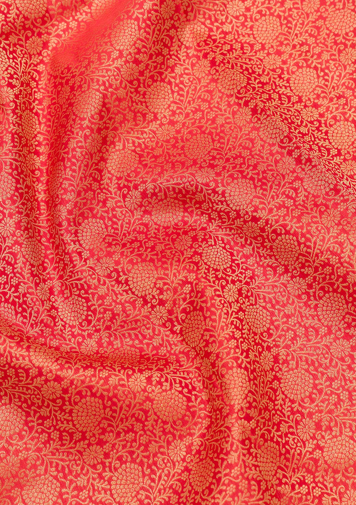 Orange Zariwork Pure Silk Saree
