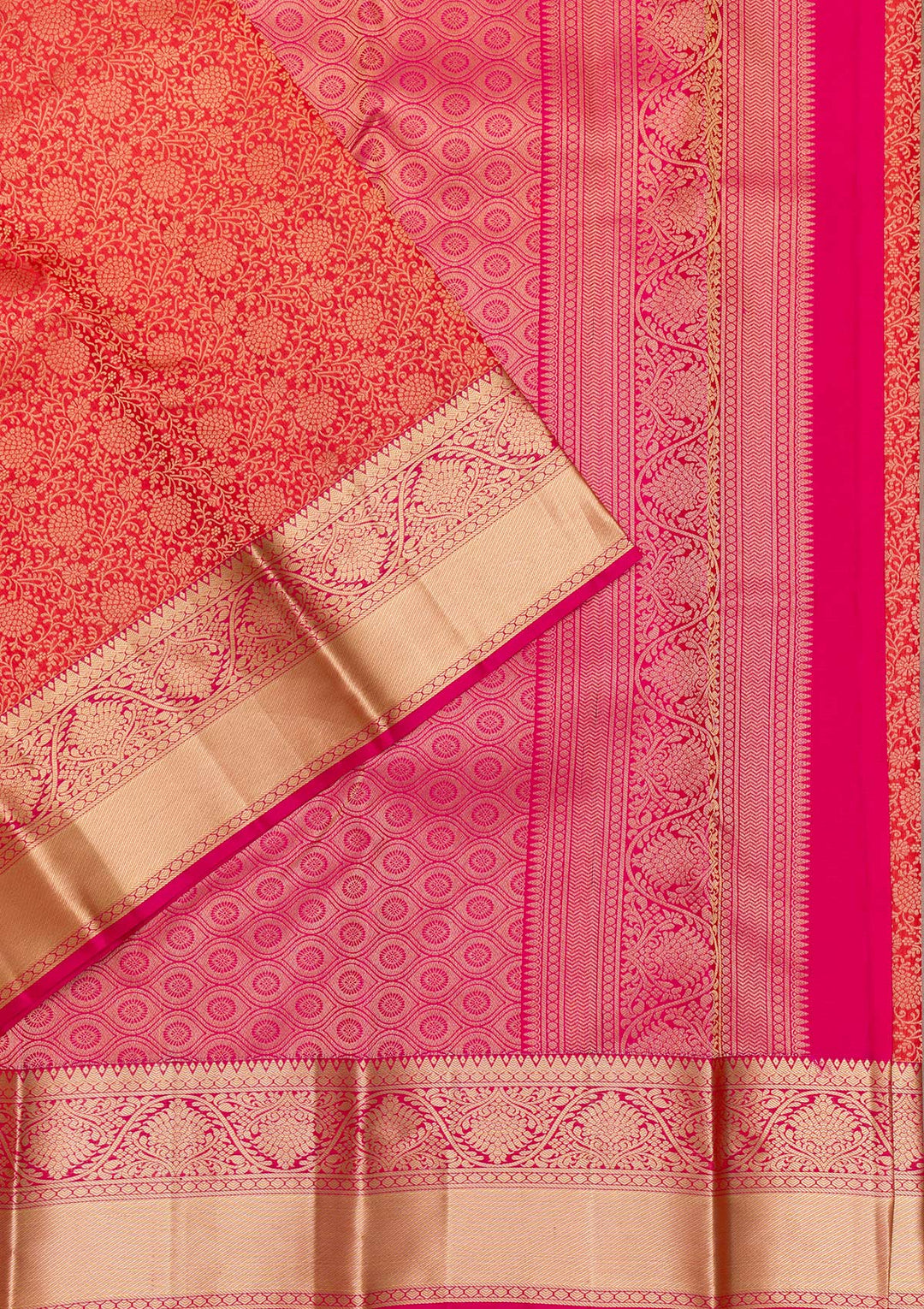 Orange Zariwork Pure Silk Saree
