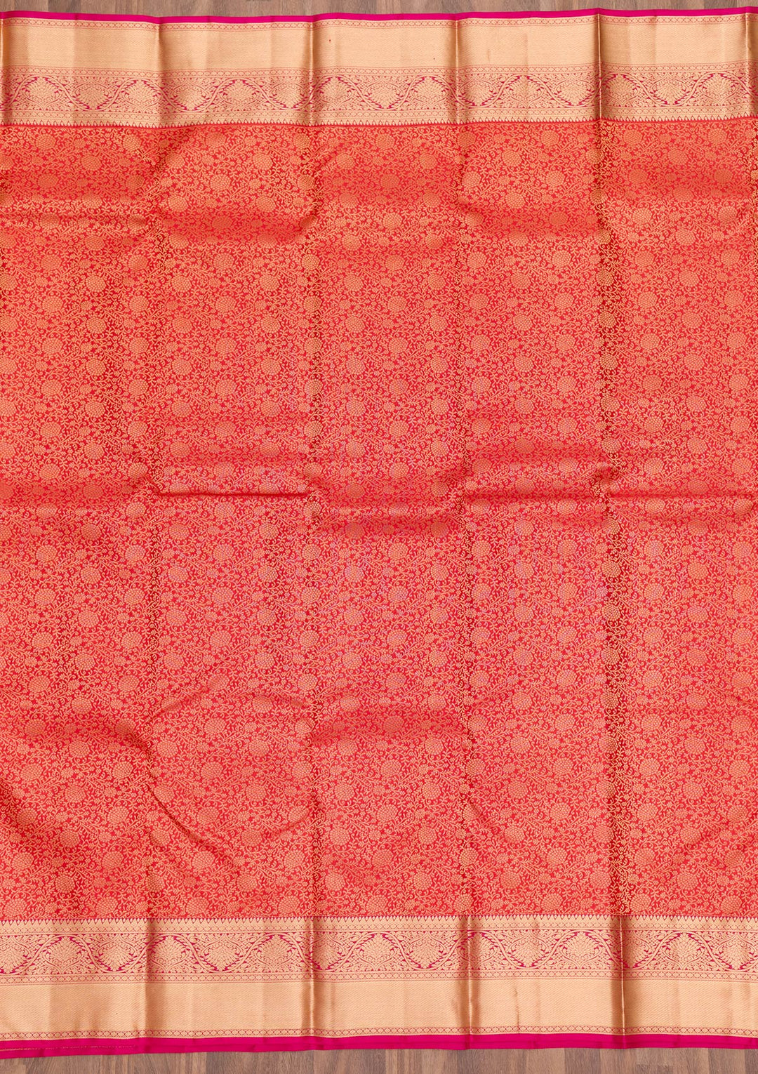 Orange Zariwork Pure Silk Saree