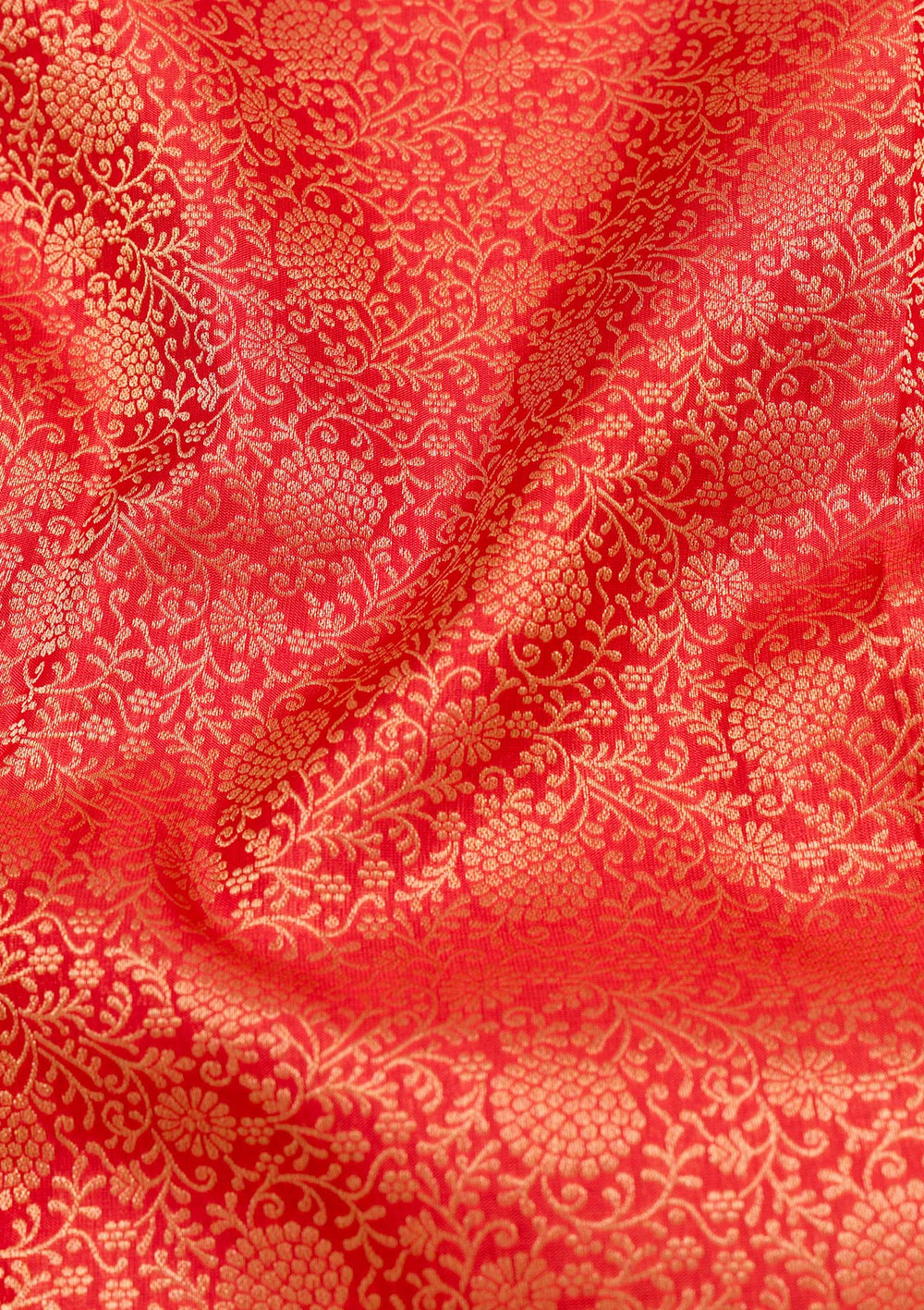 Orange Zariwork Pure Silk Saree-Koskii