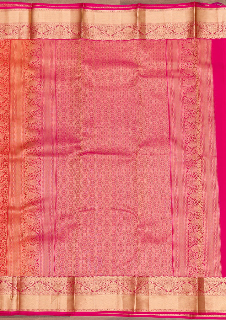 Orange Zariwork Pure Silk Saree-Koskii