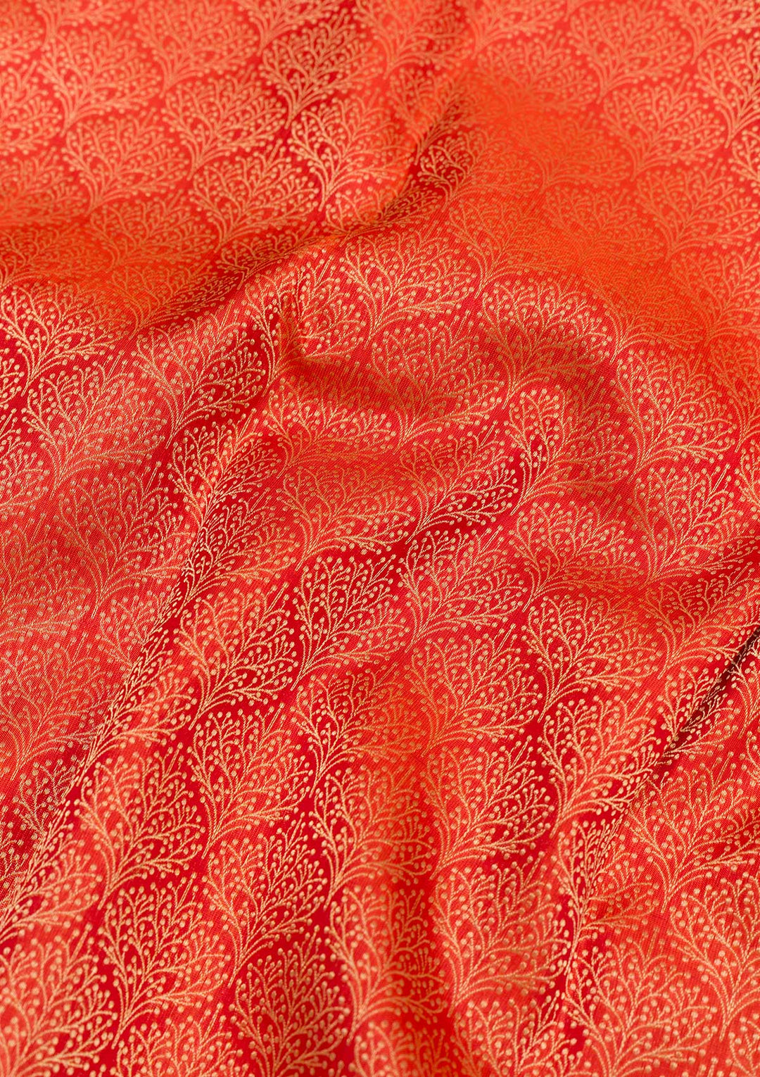 Orange Zariwork Banarasi Pure Silk Saree