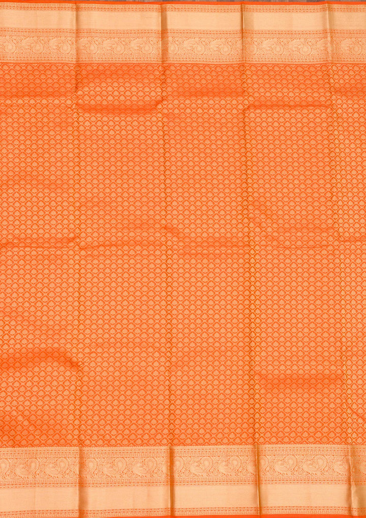 Orange Zariwork Pure Silk Saree