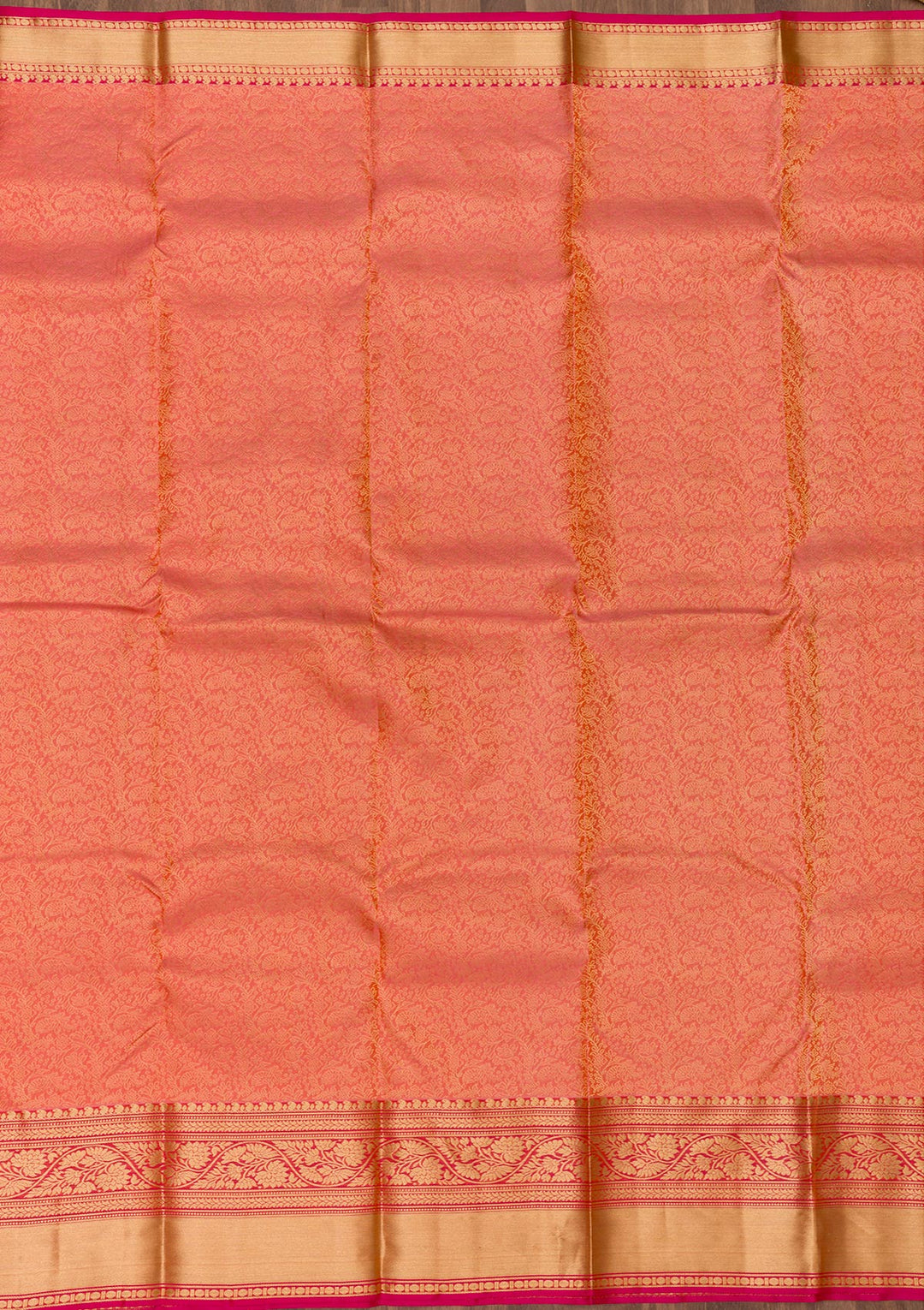 Orange Zariwork Banarasi Pure Silk Saree