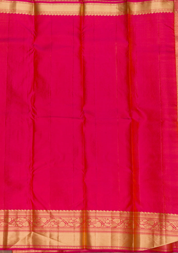 Orange Zariwork Banarasi Pure Silk Saree