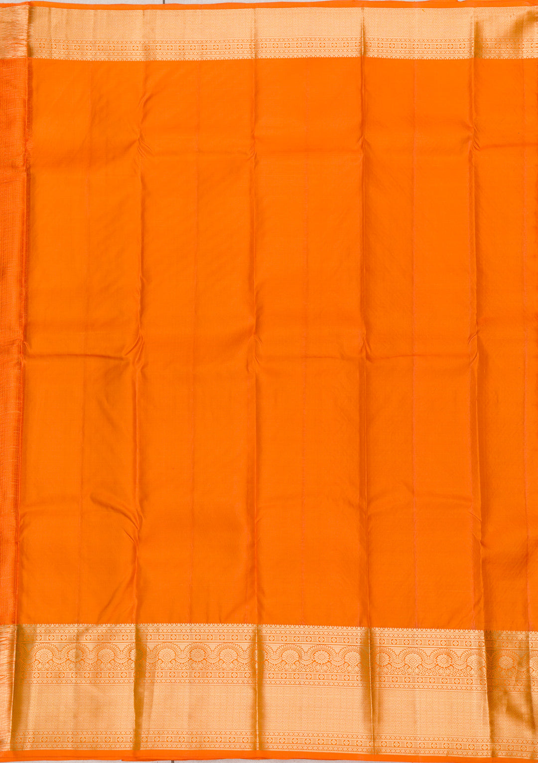 Orange Zariwork Kanjivaram Pure Silk Saree