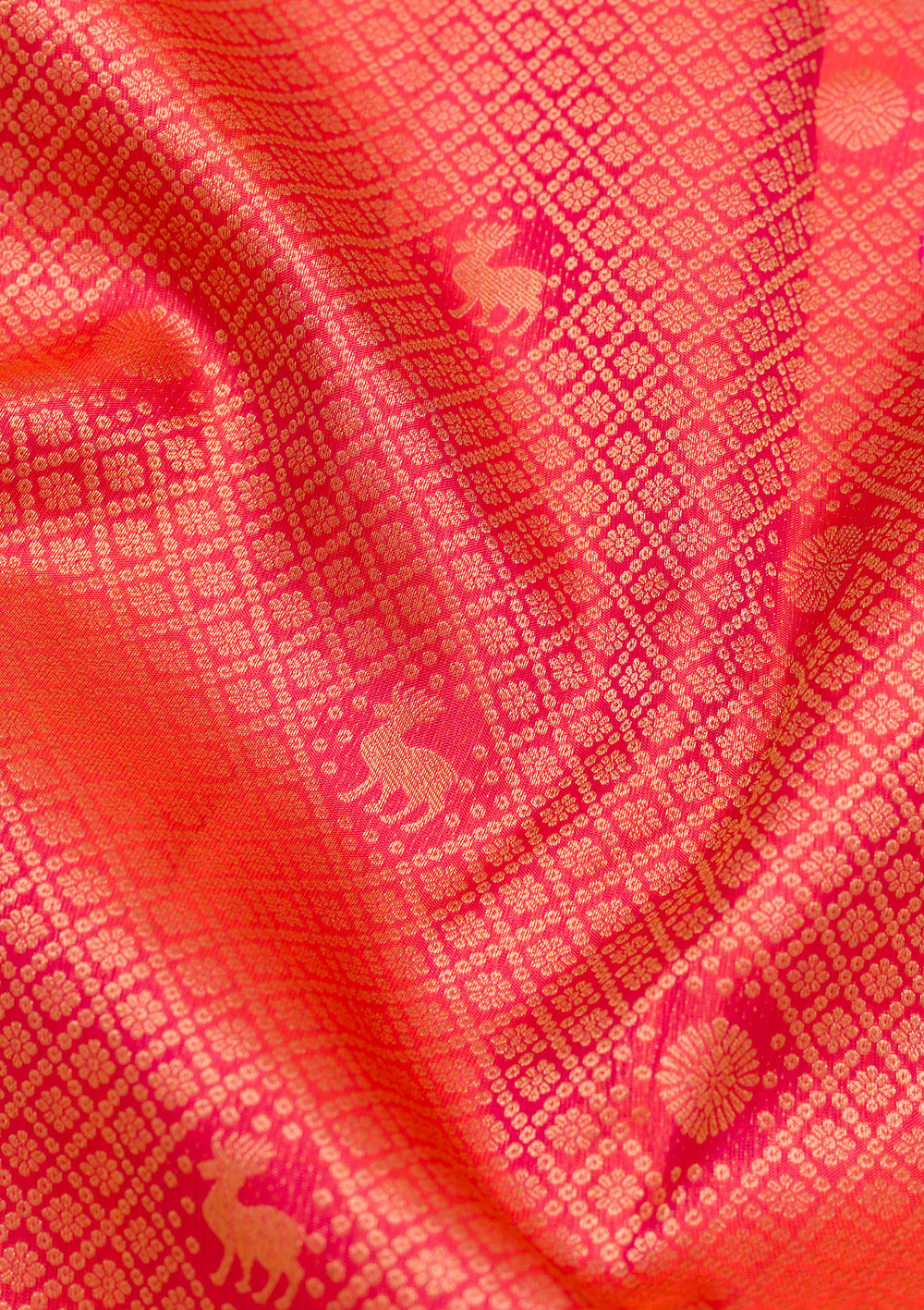 Orange Zariwork Pure Silk Saree-Koskii