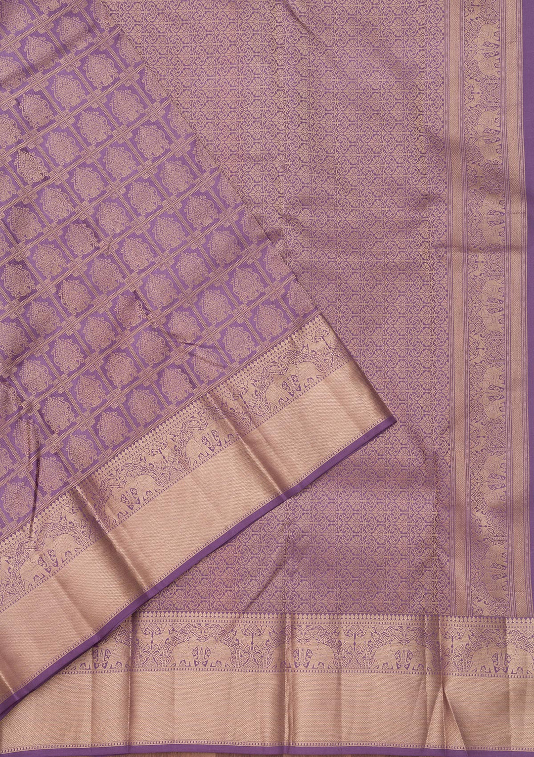 Mauve Zariwork Pure Silk Saree