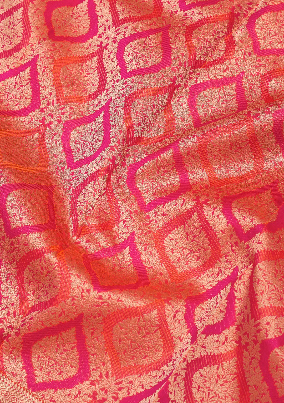 Orange Zariwork Pure Silk Saree