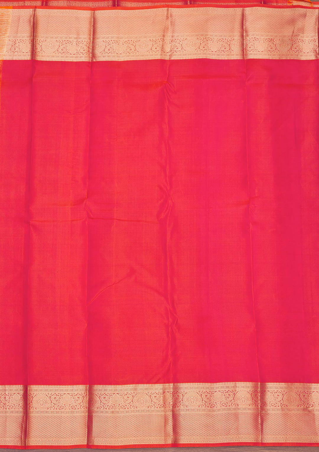 Orange Zariwork Pure Silk Saree