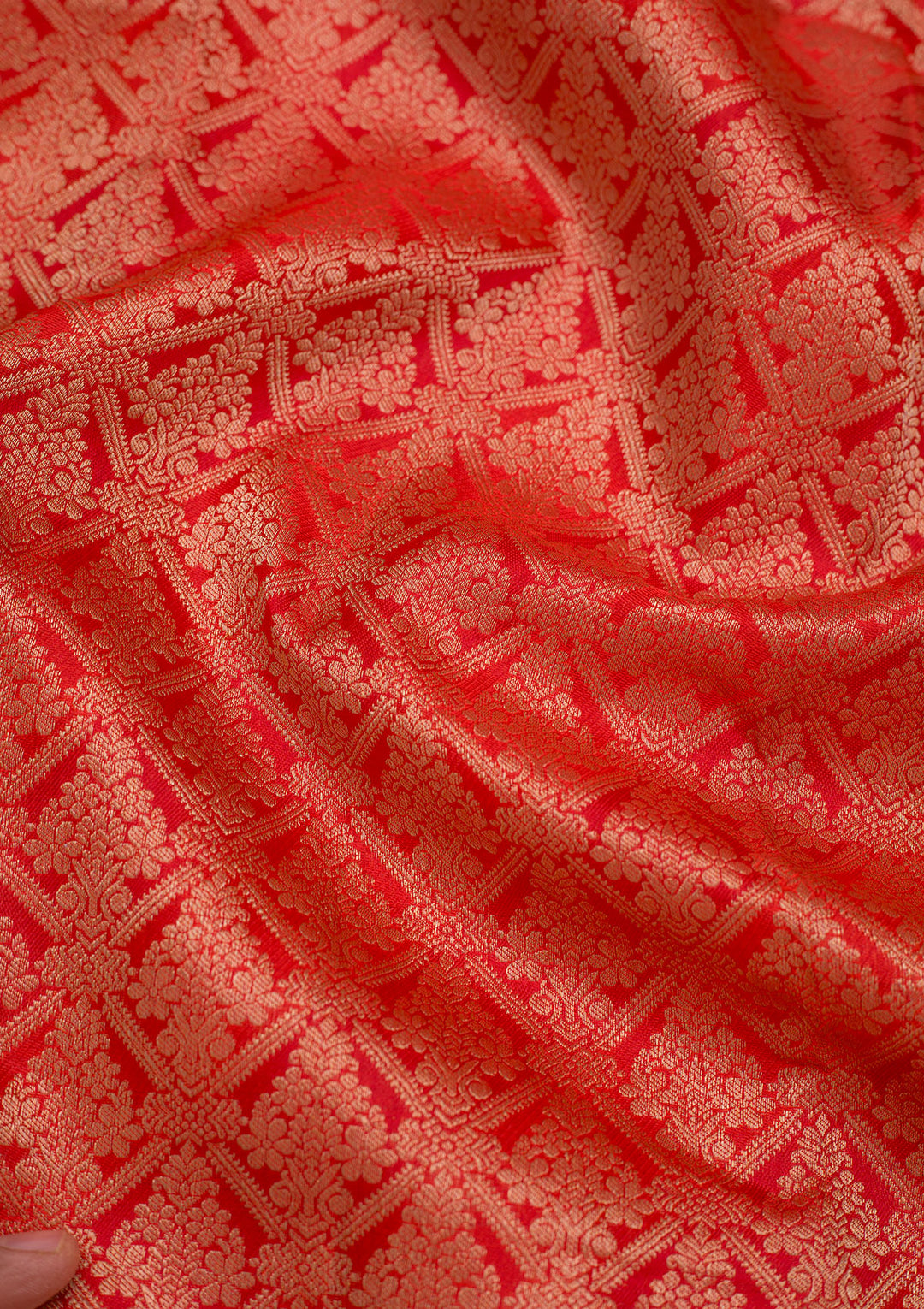 Orange Zariwork Pure Silk Saree