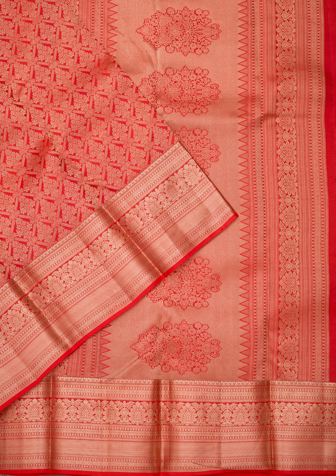 Orange Zariwork Pure Silk Saree