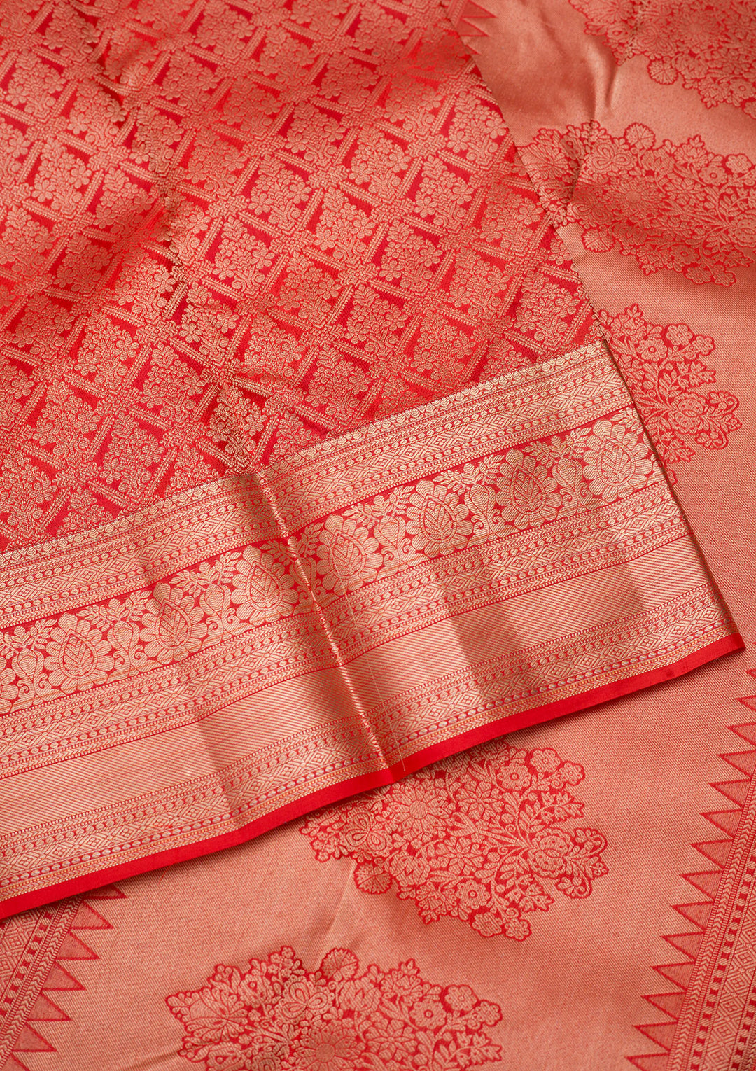 Orange Zariwork Pure Silk Saree