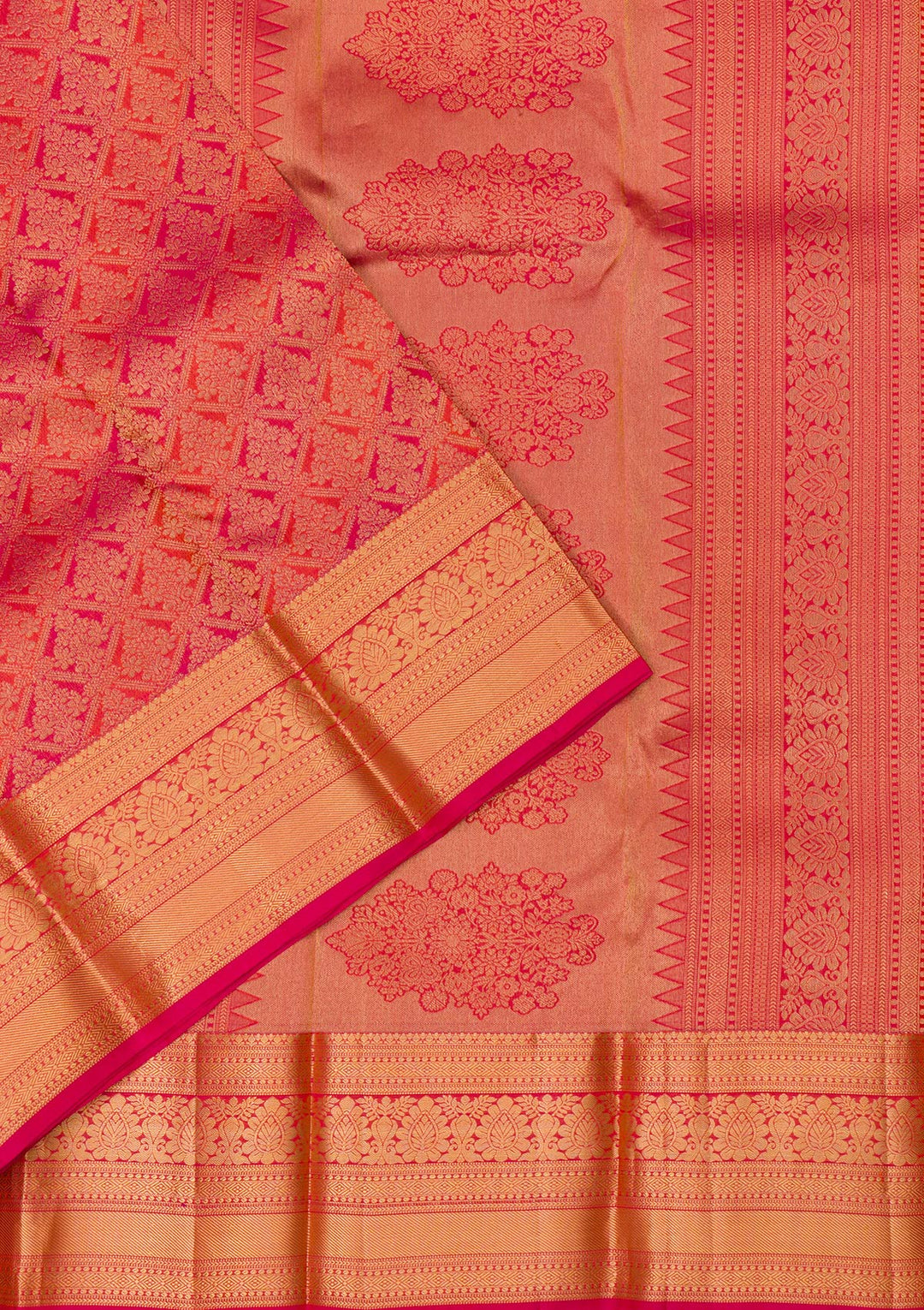 Orange Zariwork Banarasi Pure Silk Saree