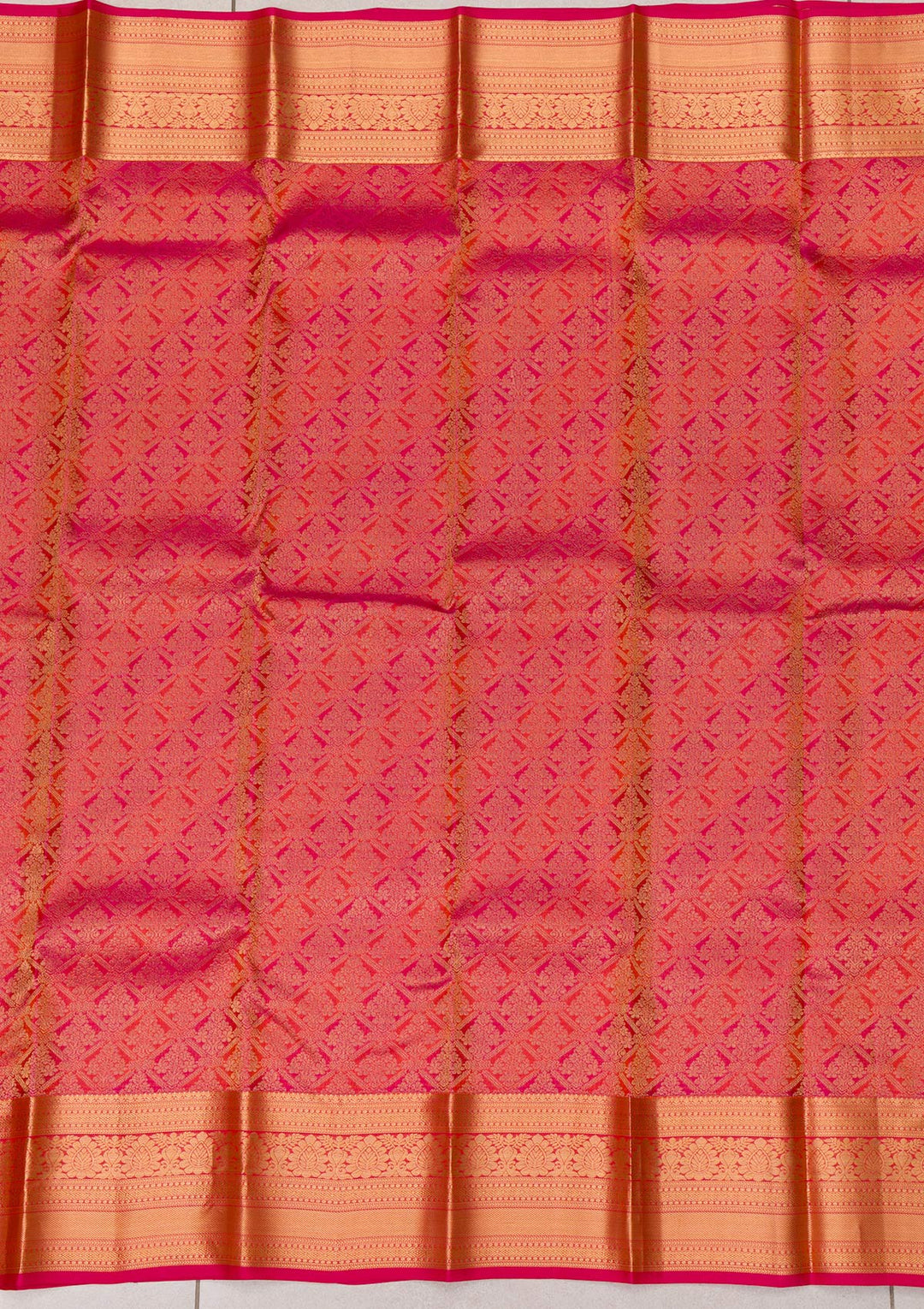 Orange Zariwork Banarasi Pure Silk Saree