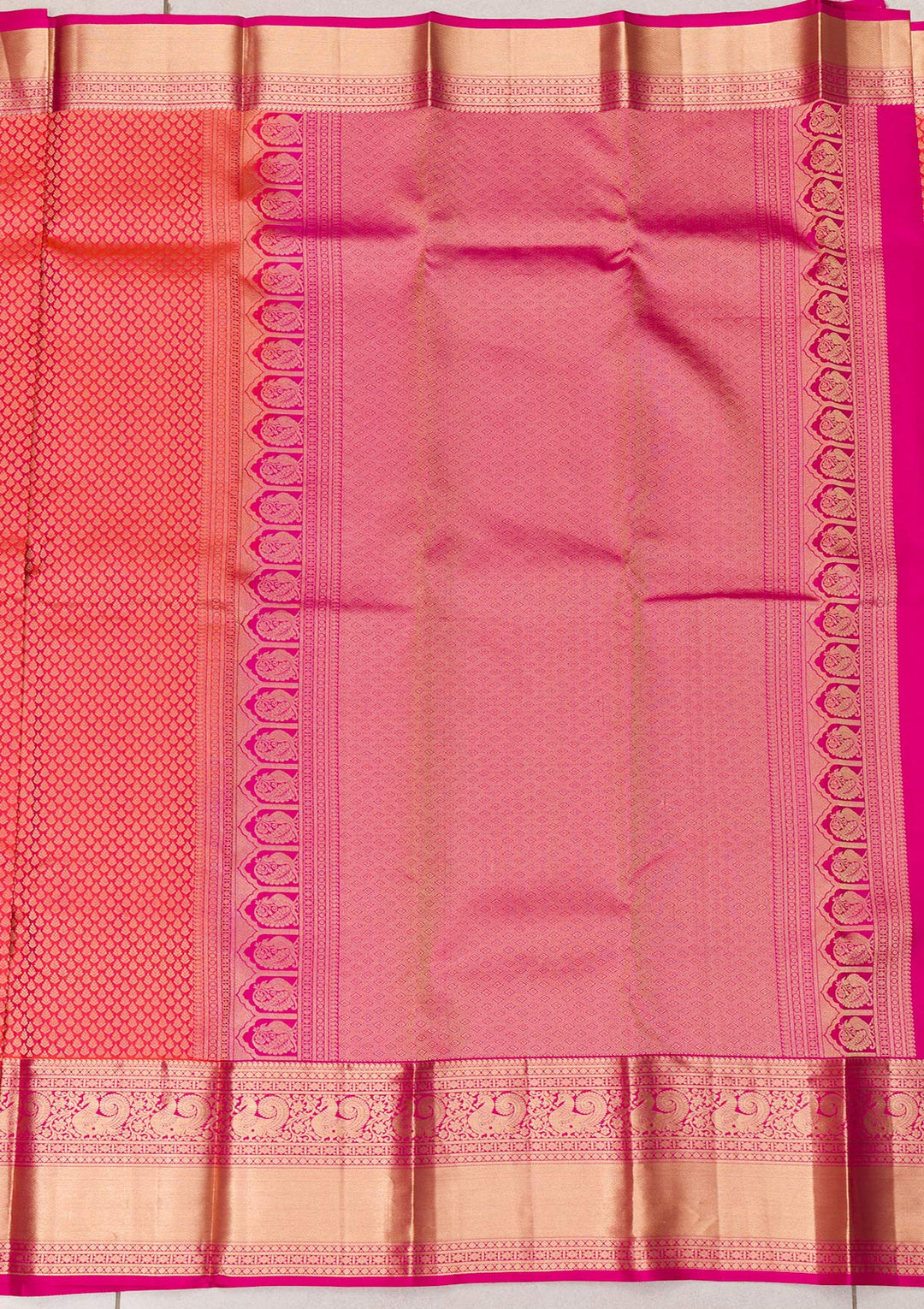 Orange Zariwork Banarasi Pure Silk Saree