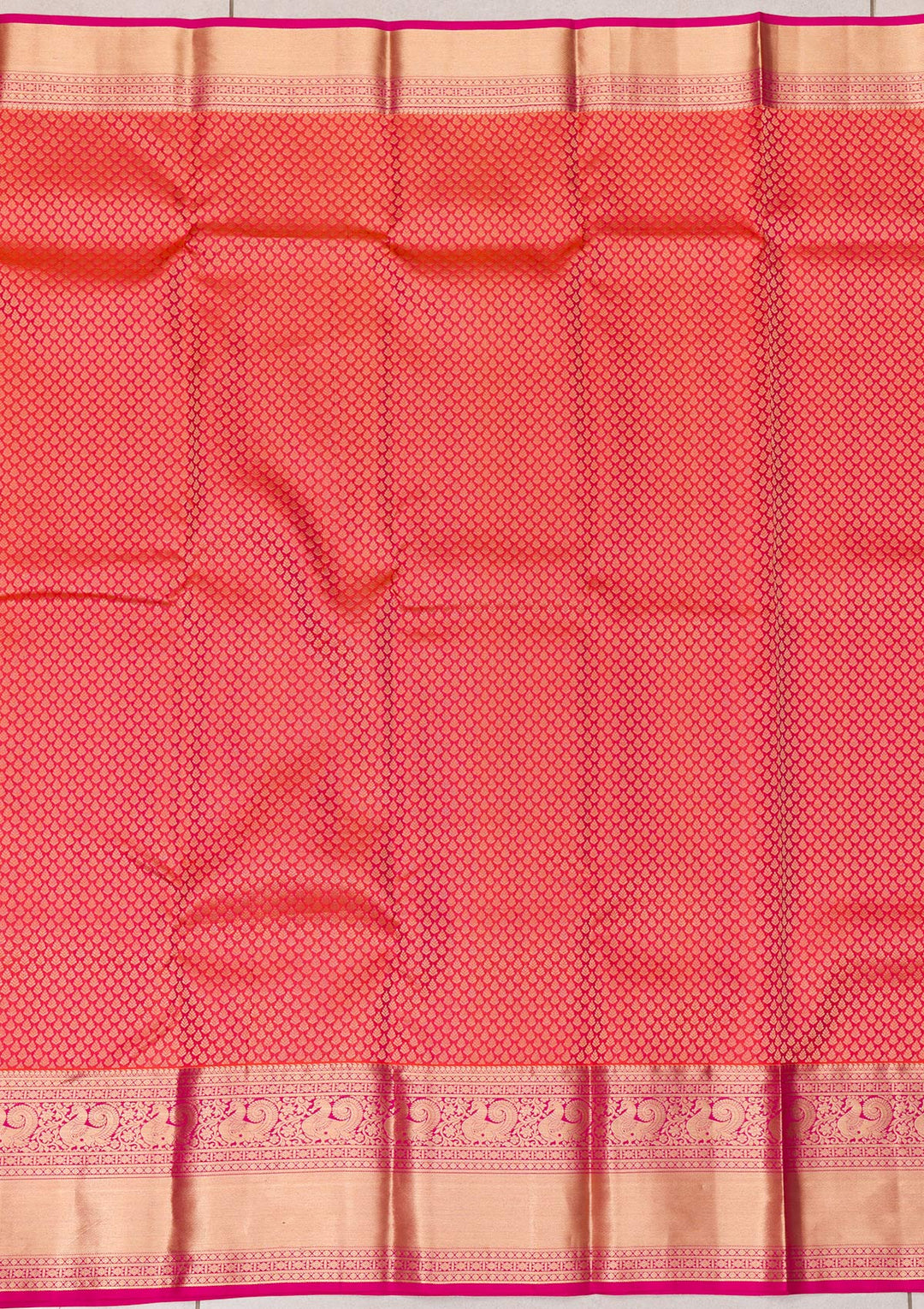 Orange Zariwork Banarasi Pure Silk Saree