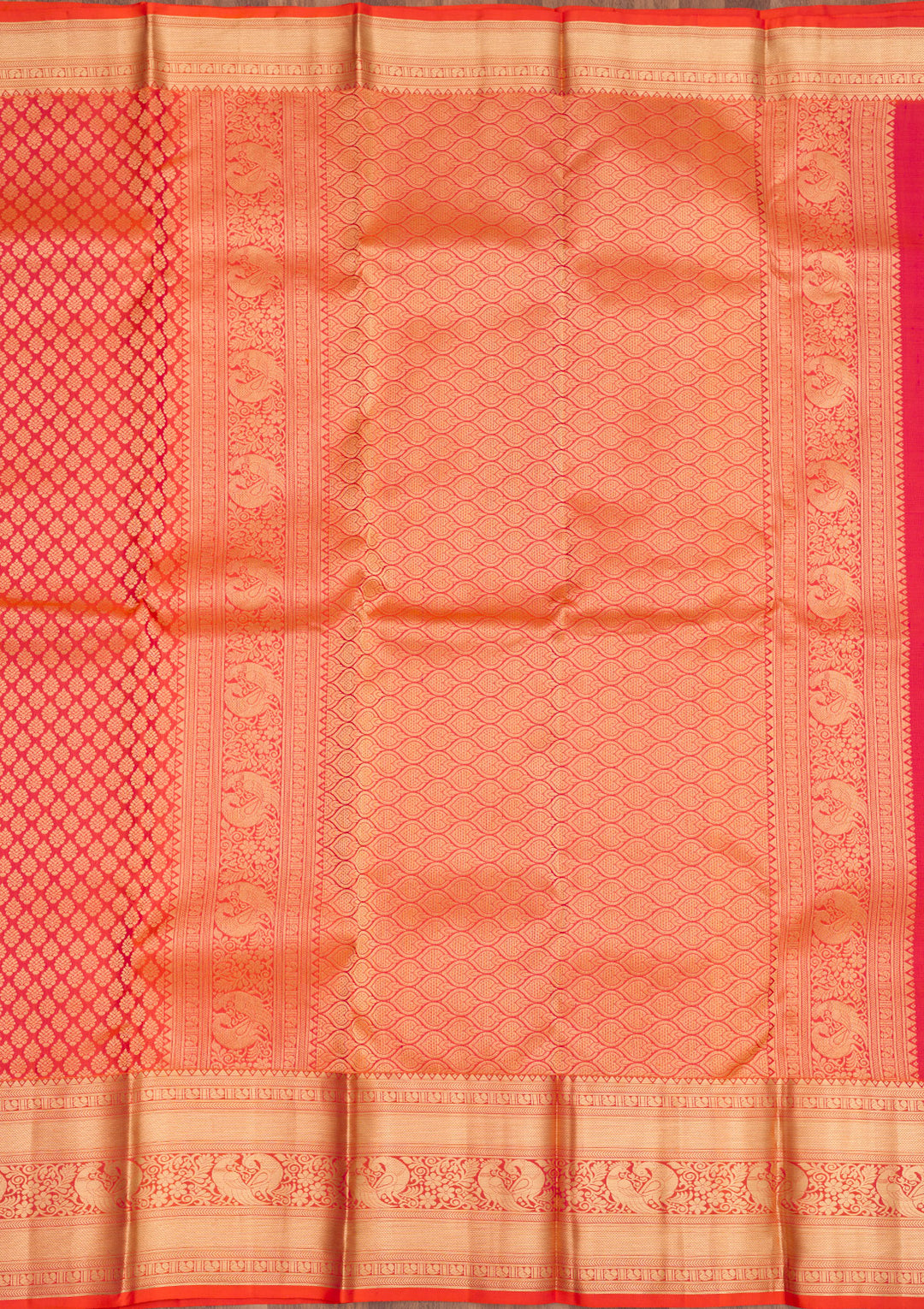 Orange Zariwork Pure Silk Saree