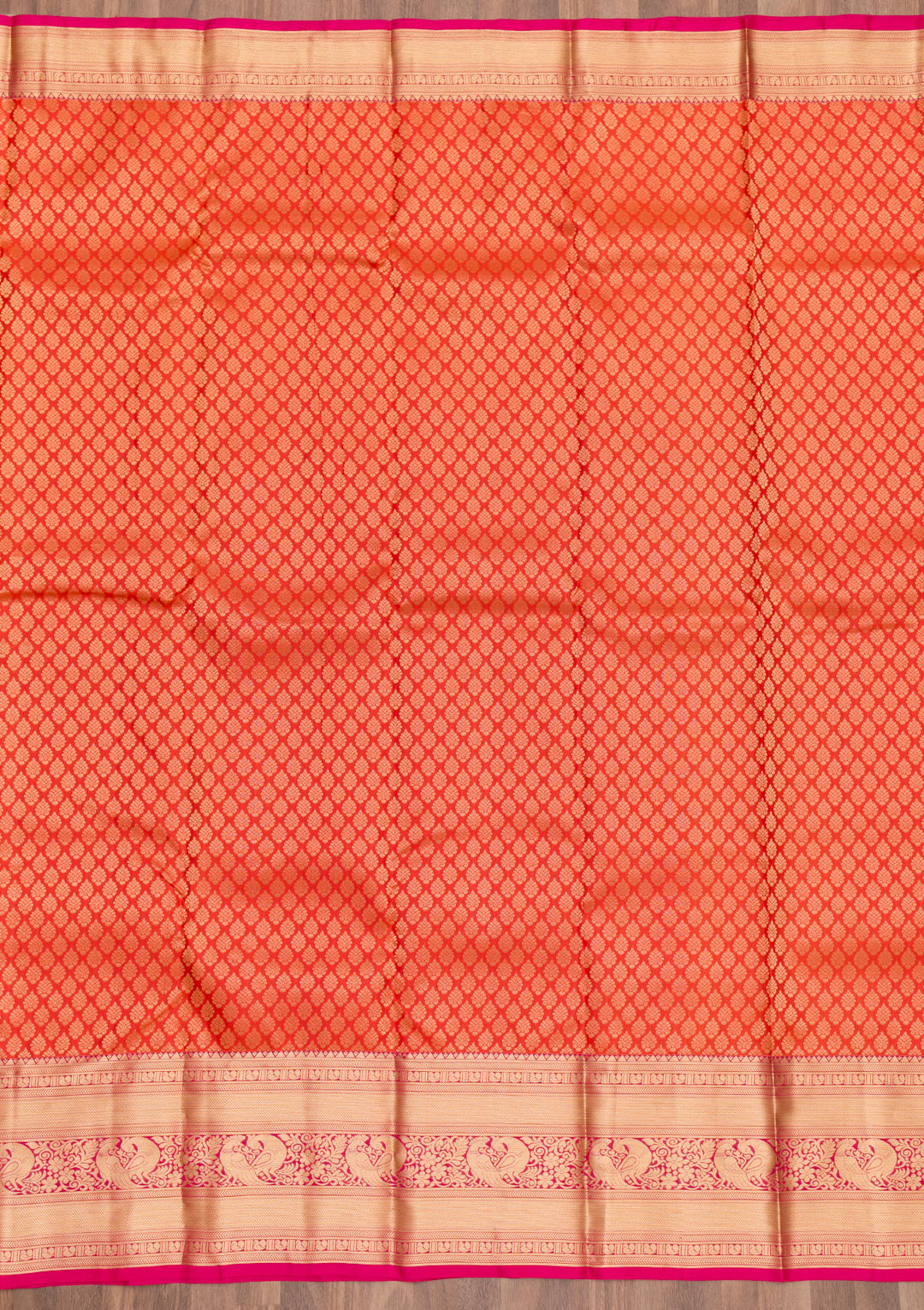 Orange Zariwork Banarasi Pure Silk Saree