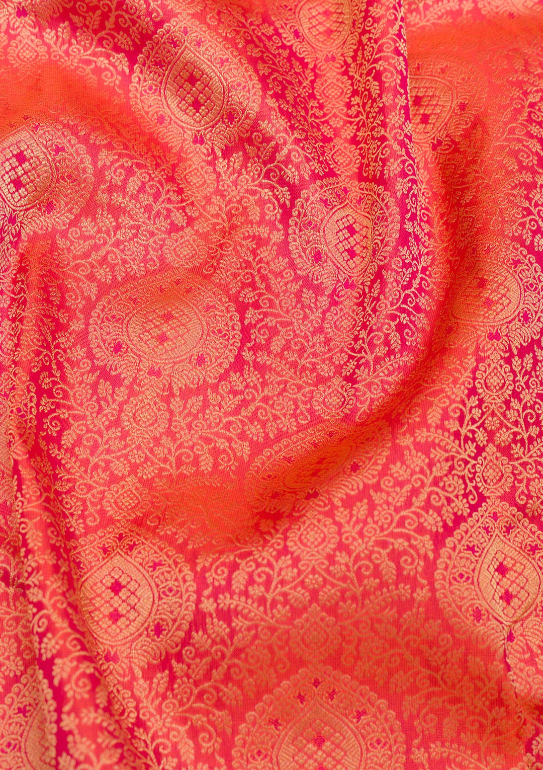 Orange Zariwork Kanjivaram Pure Silk Saree