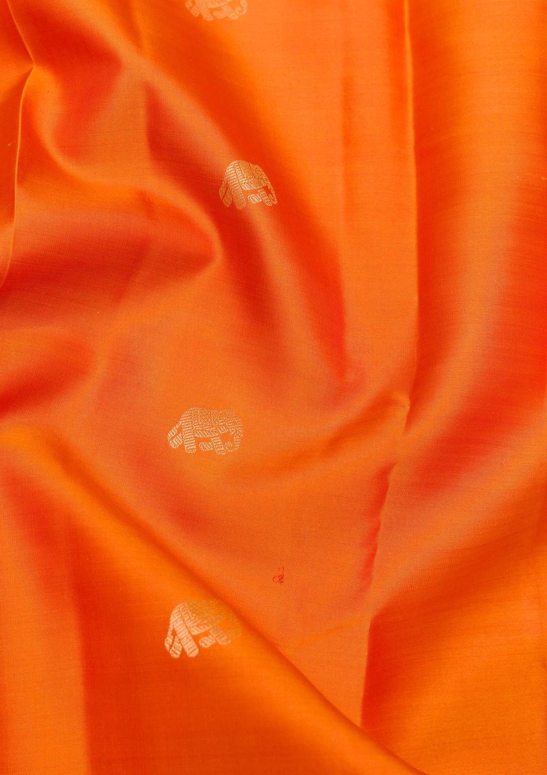 Orange Zariwork Pure Silk Saree-Koskii