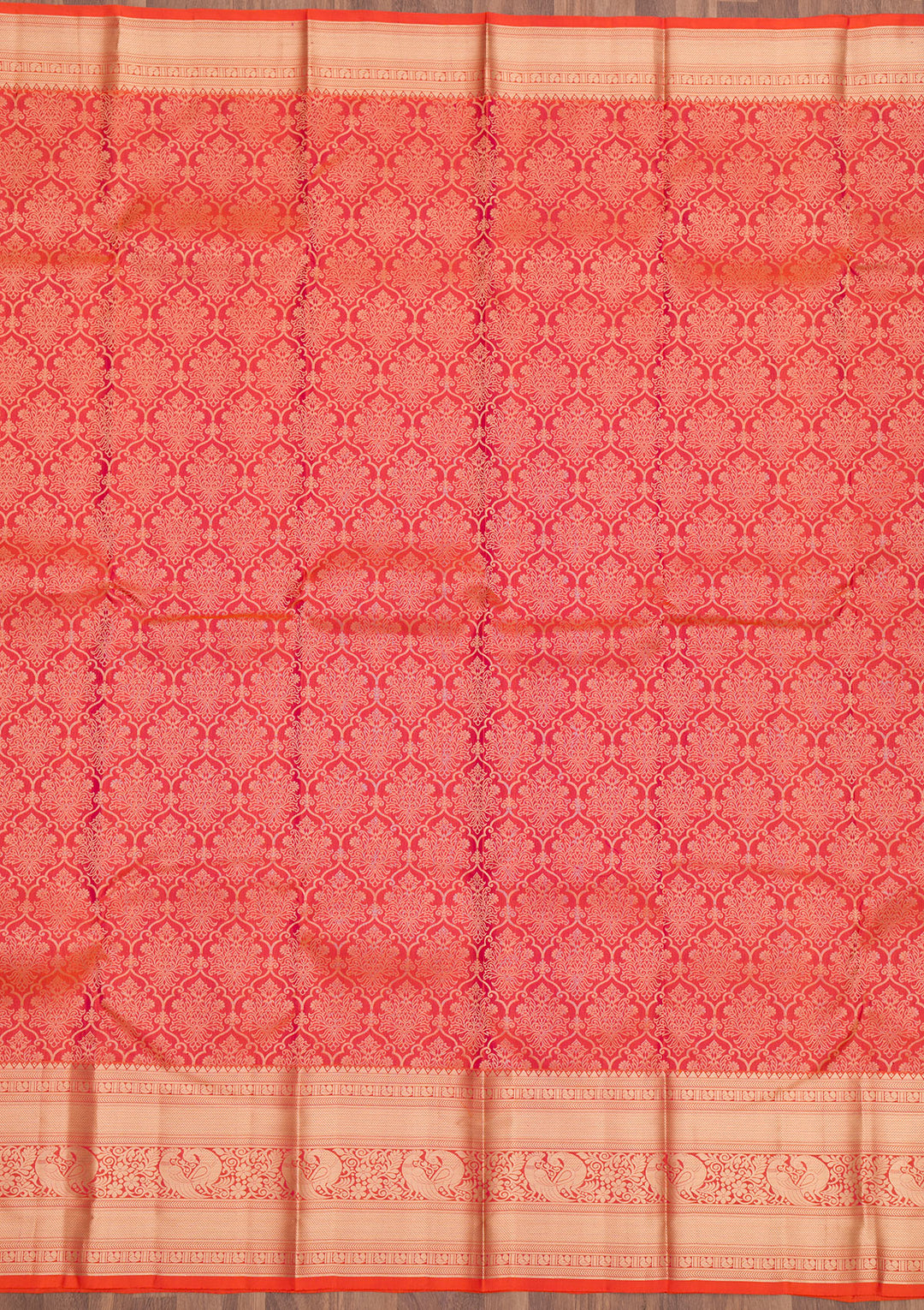 Orange Zariwork Pure Silk Saree