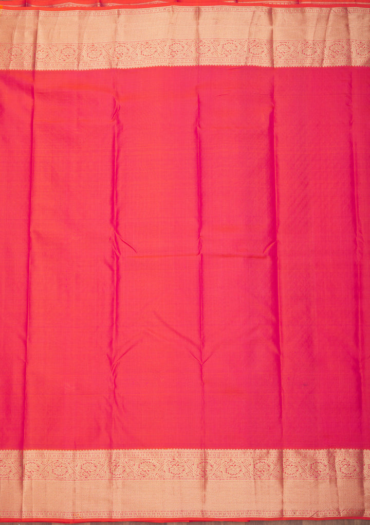 Orange Zariwork Pure Silk Saree