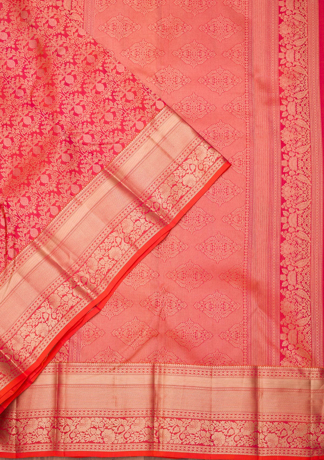 Orange Zariwork Pure Silk Saree