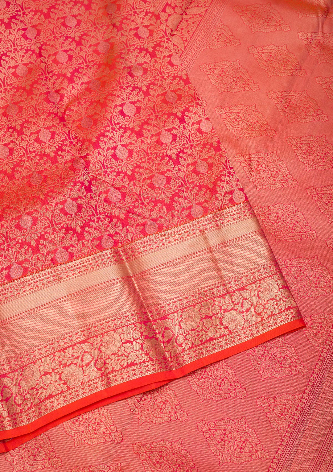Orange Zariwork Pure Silk Saree