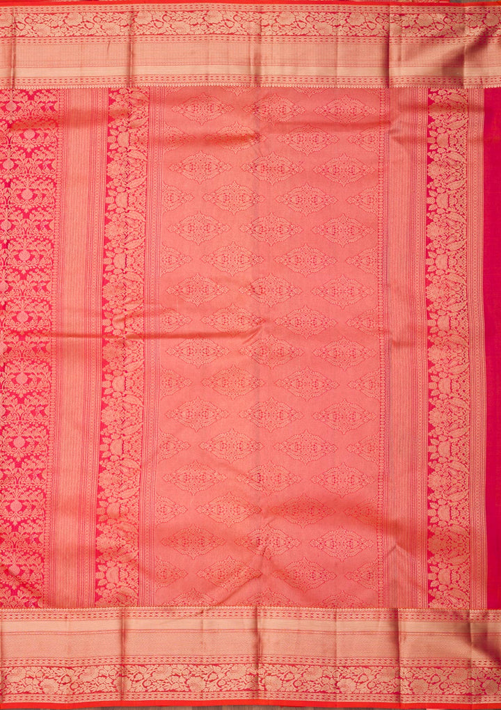 Orange Zariwork Pure Silk Saree