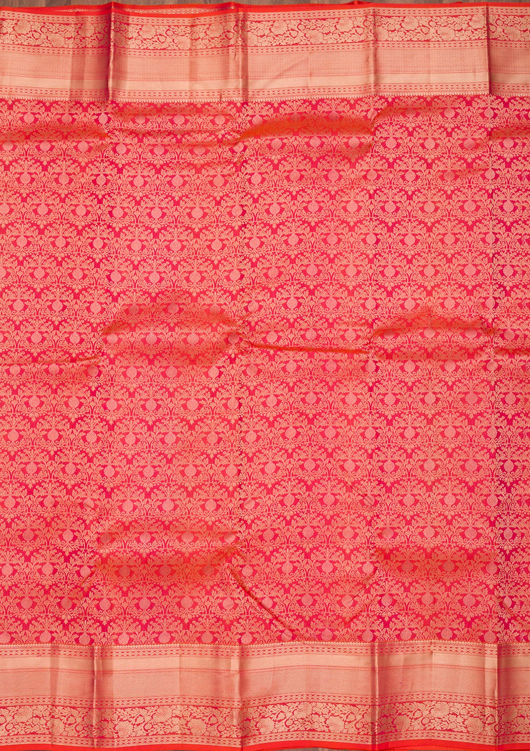 Orange Zariwork Pure Silk Saree