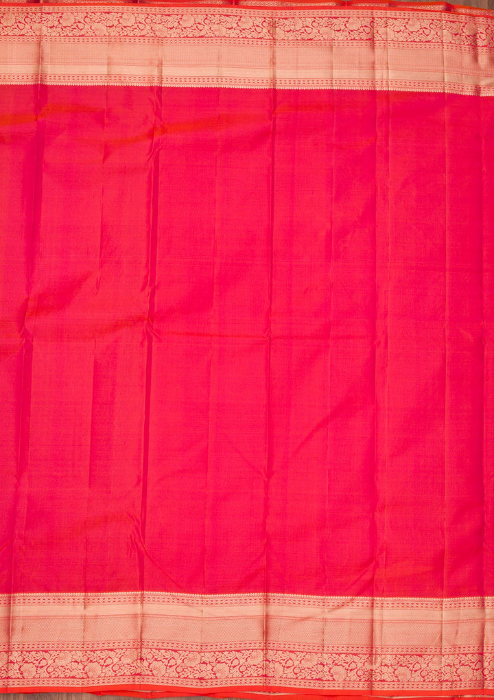 Orange Zariwork Pure Silk Saree