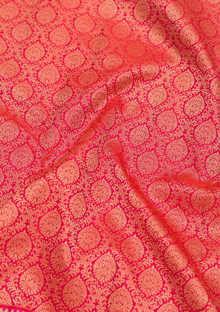 Orange Zariwork Pure Silk Saree