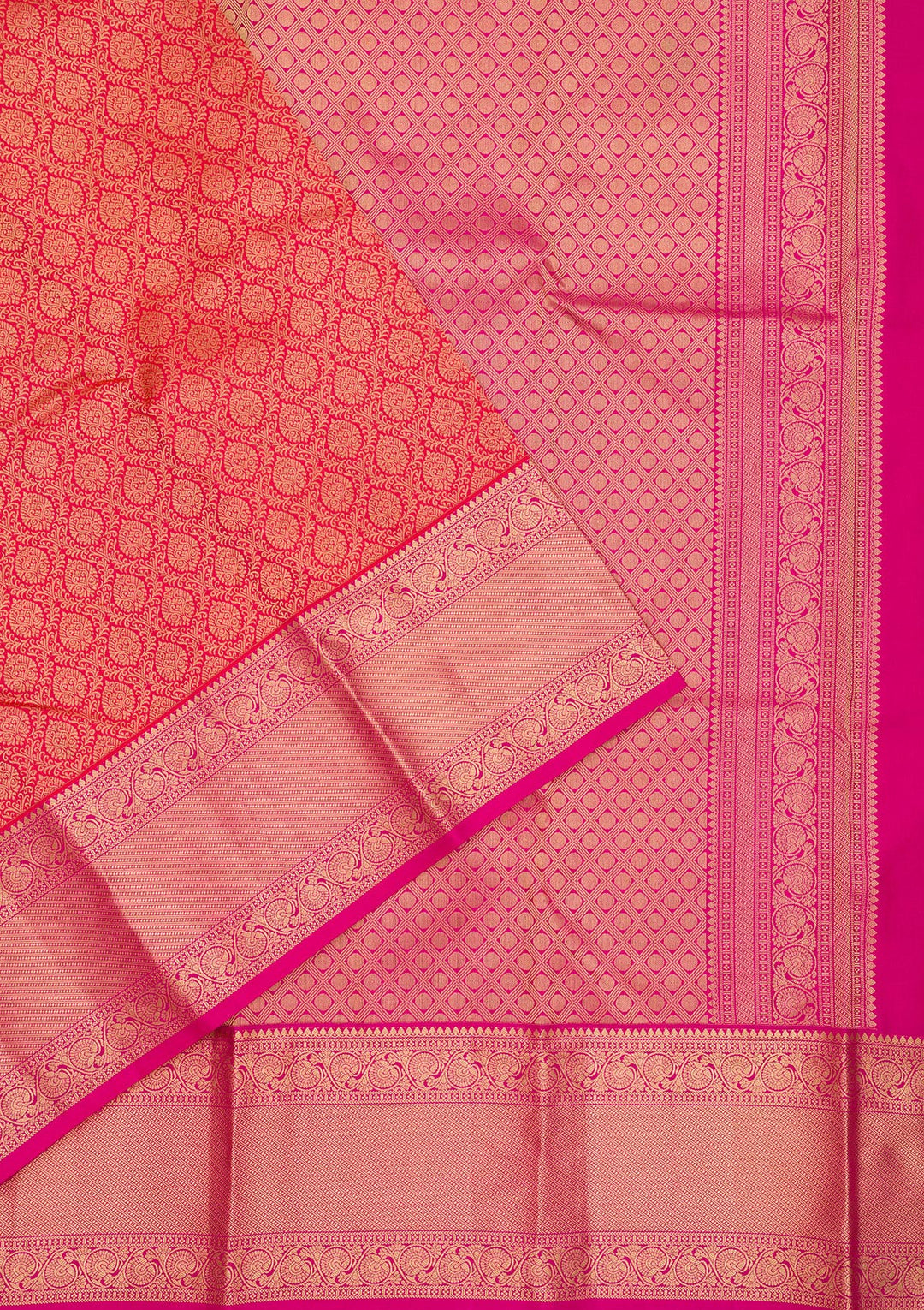 Orange Zariwork Pure Silk Saree