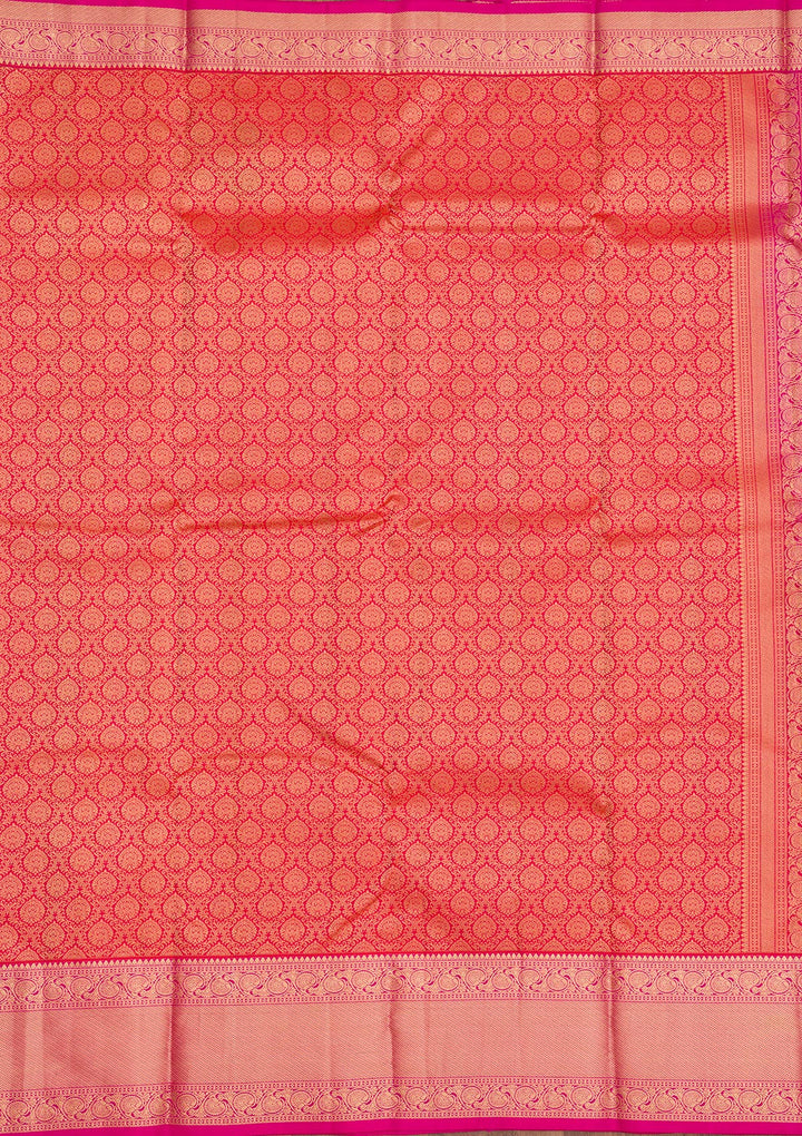 Orange Zariwork Pure Silk Saree