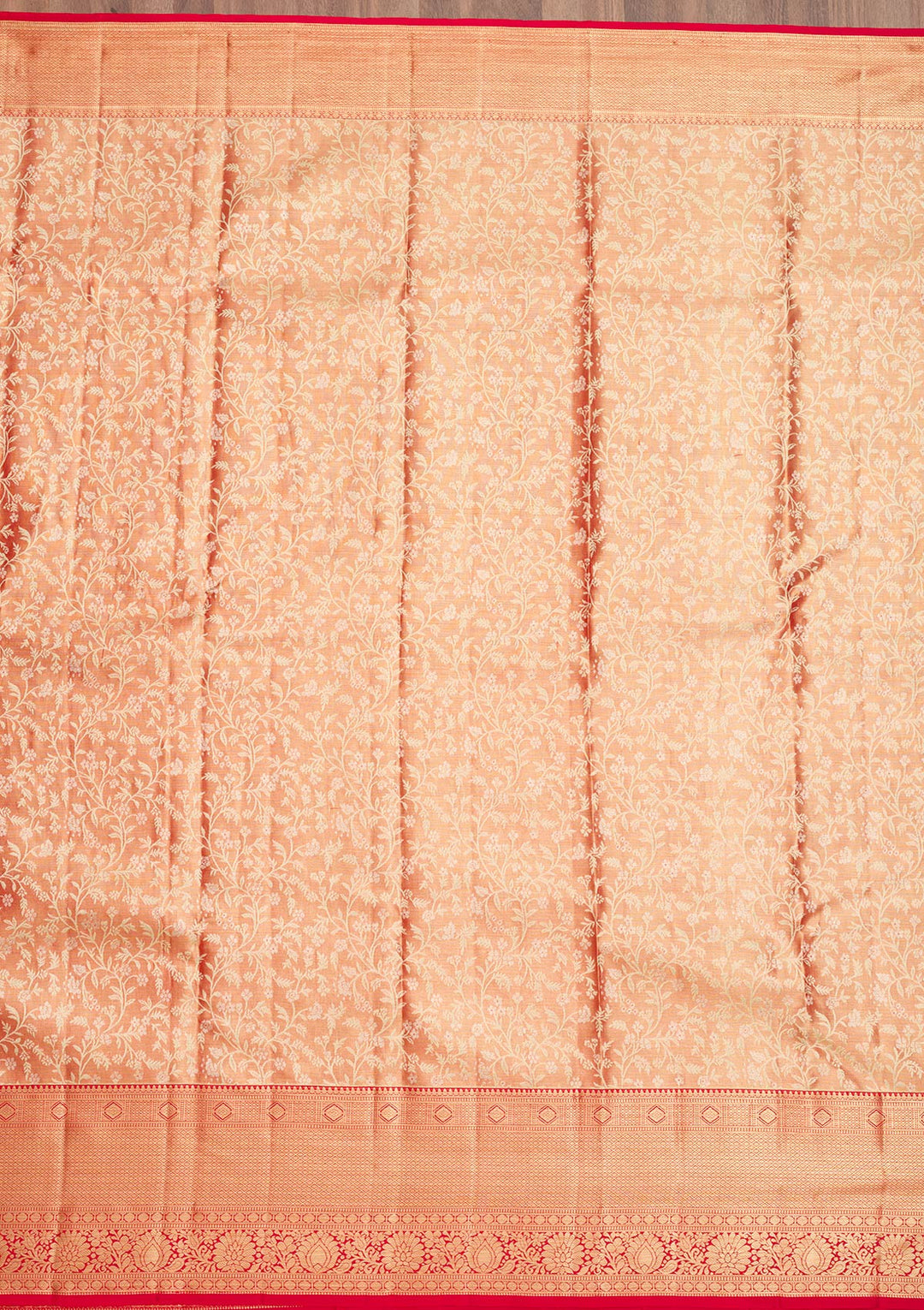 Orange Zariwork Kanjivaram Pure Silk Saree
