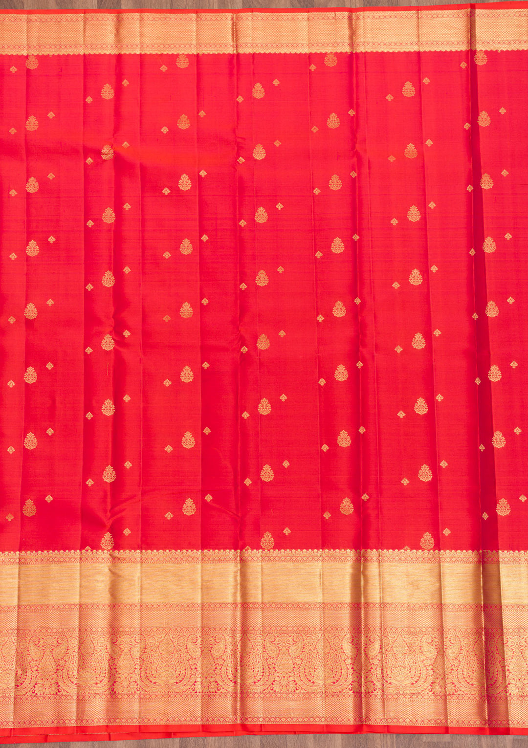 Orange Zariwork Kanjivaram Pure Silk Saree