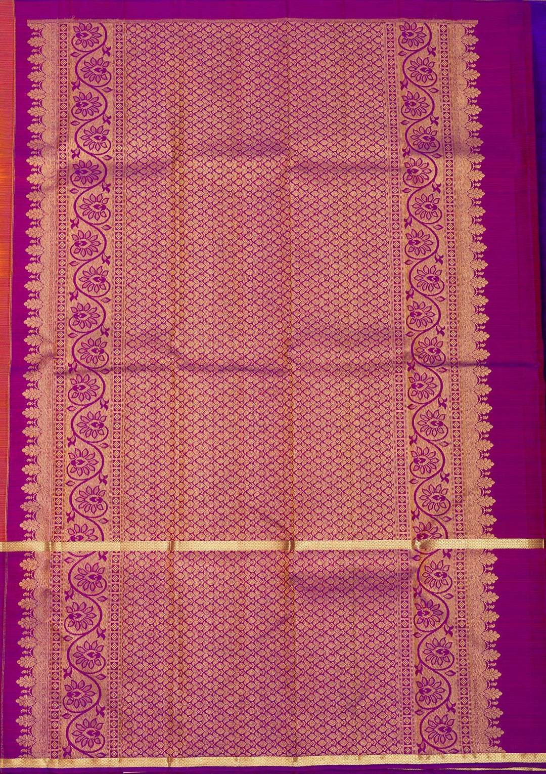 Orange Zariwork Pure Silk Saree