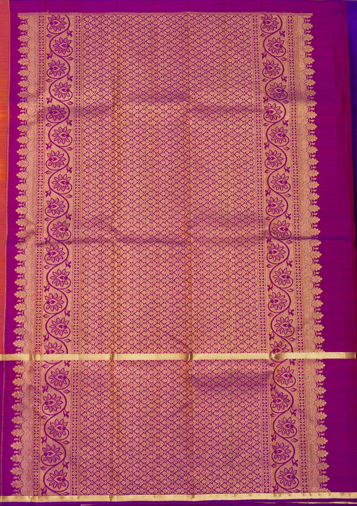 Orange Zariwork Pure Silk Saree