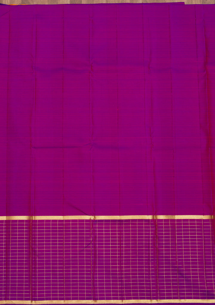 Orange Zariwork Pure Silk Saree