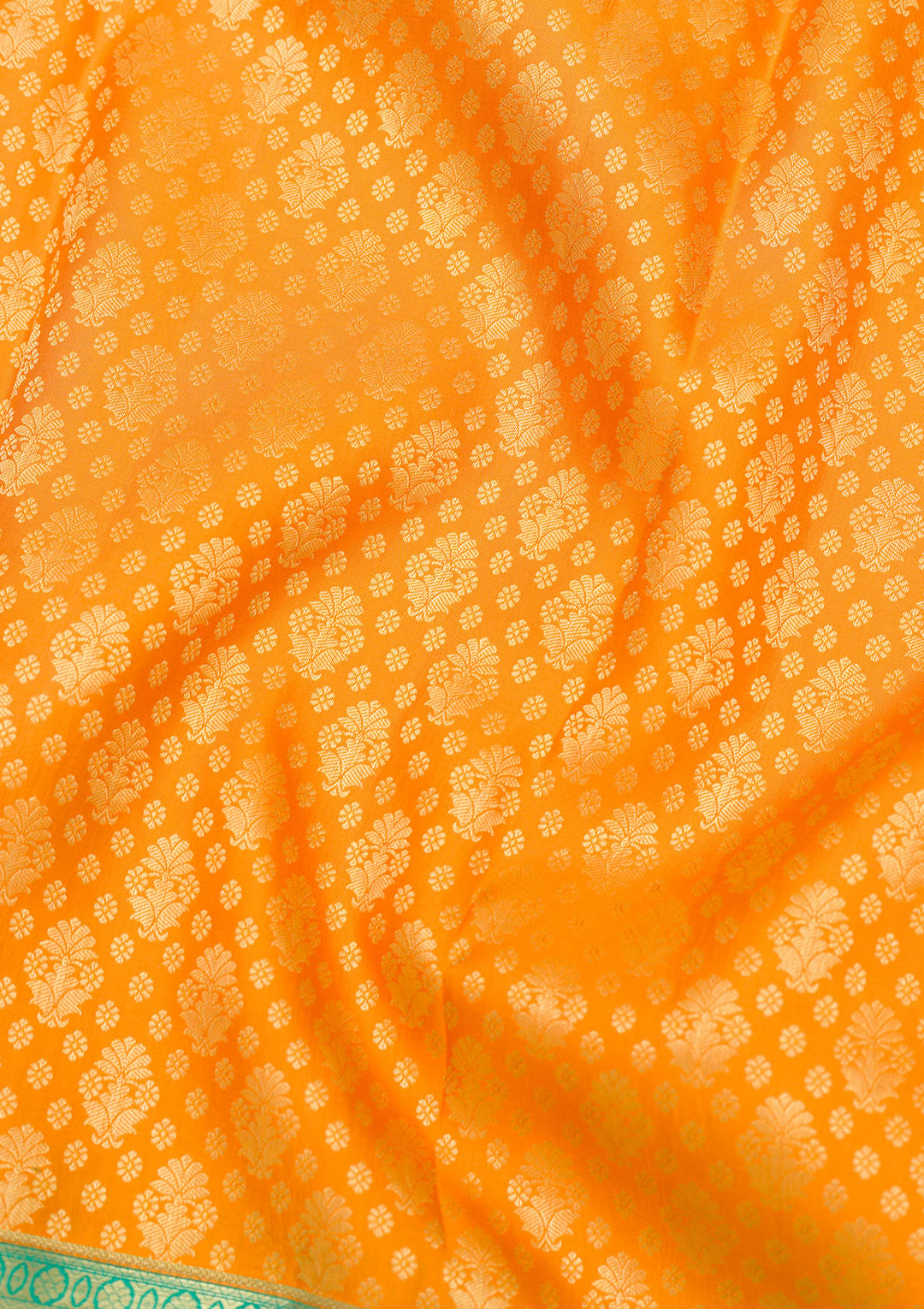 Orange Zariwork Pure Silk Saree