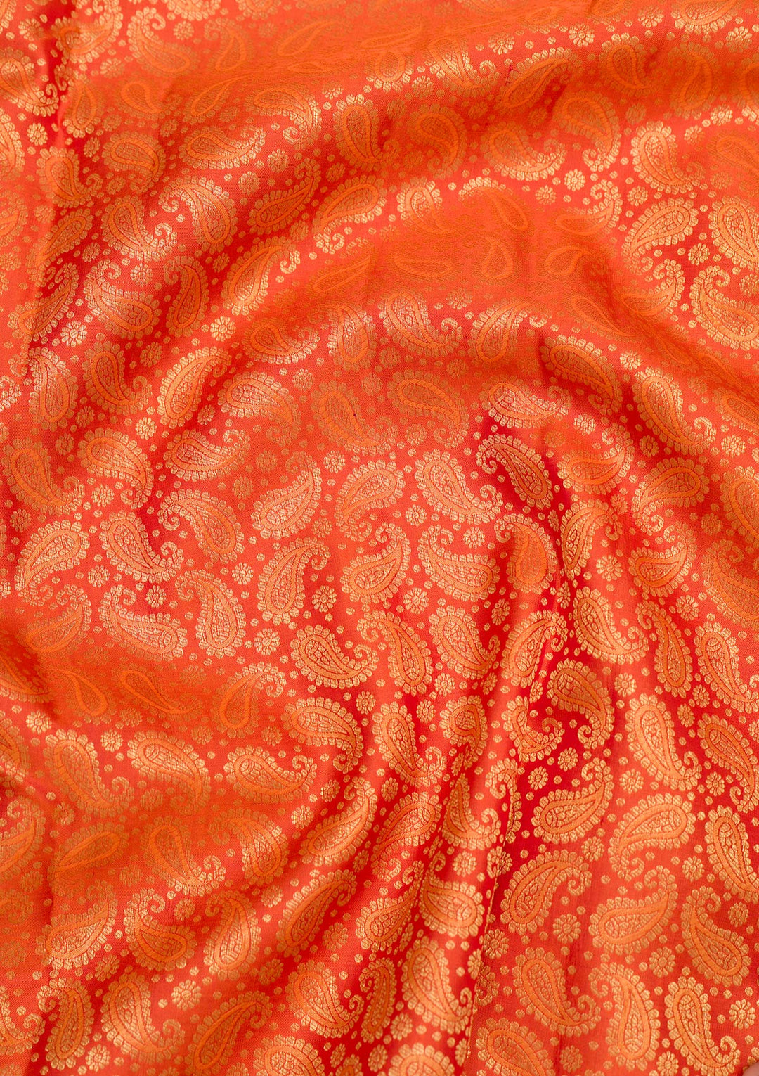 Orange Zariwork Pure Silk Saree