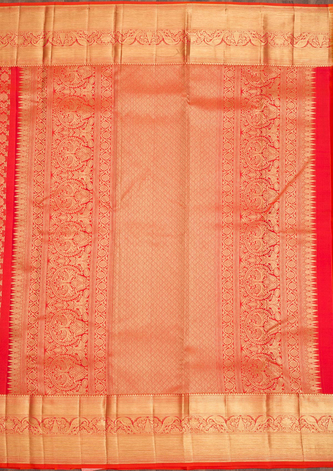 Orange Zariwork Banarasi Pure Silk Saree