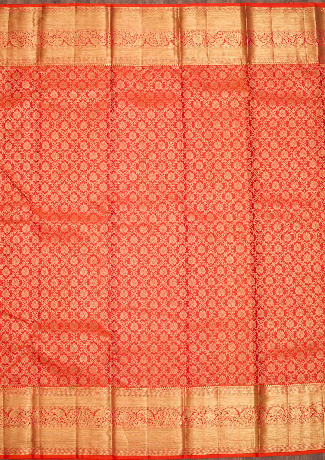 Orange Zariwork Banarasi Pure Silk Saree