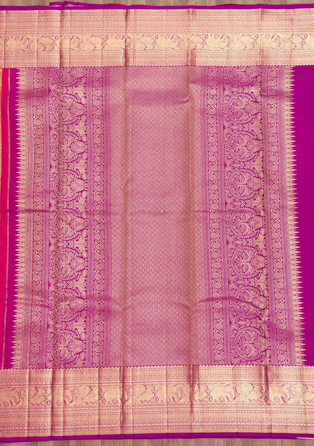 Orange Zariwork Pure Silk Saree