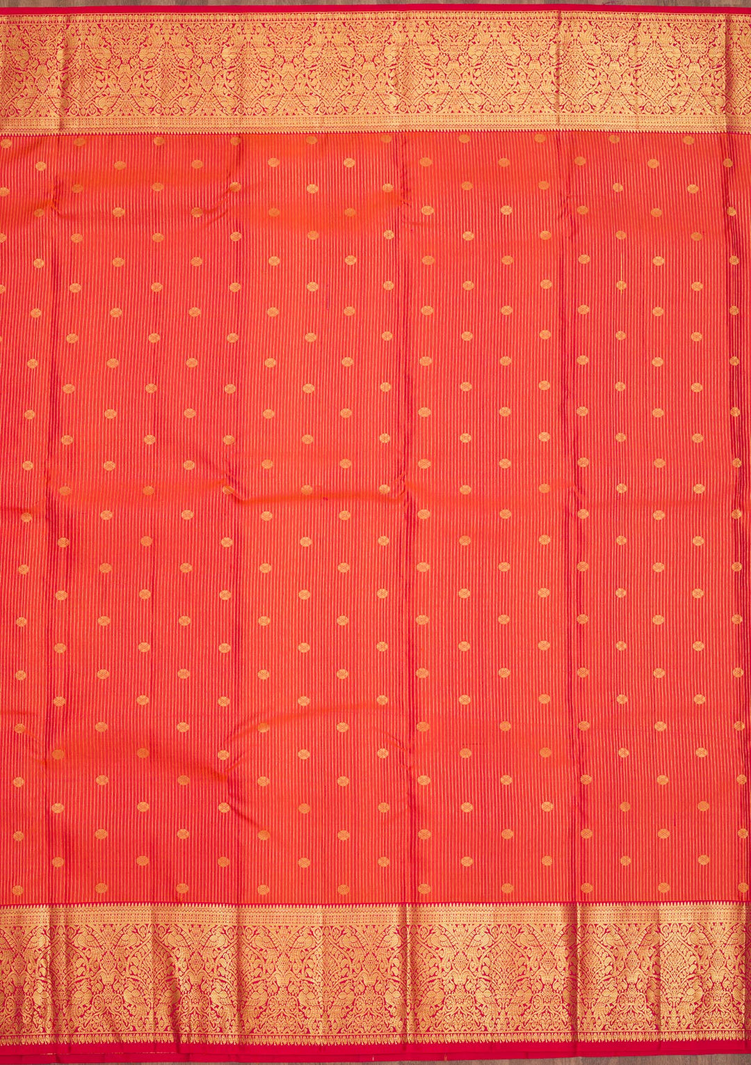 Orange Zariwork Kanjivaram Pure Silk Saree