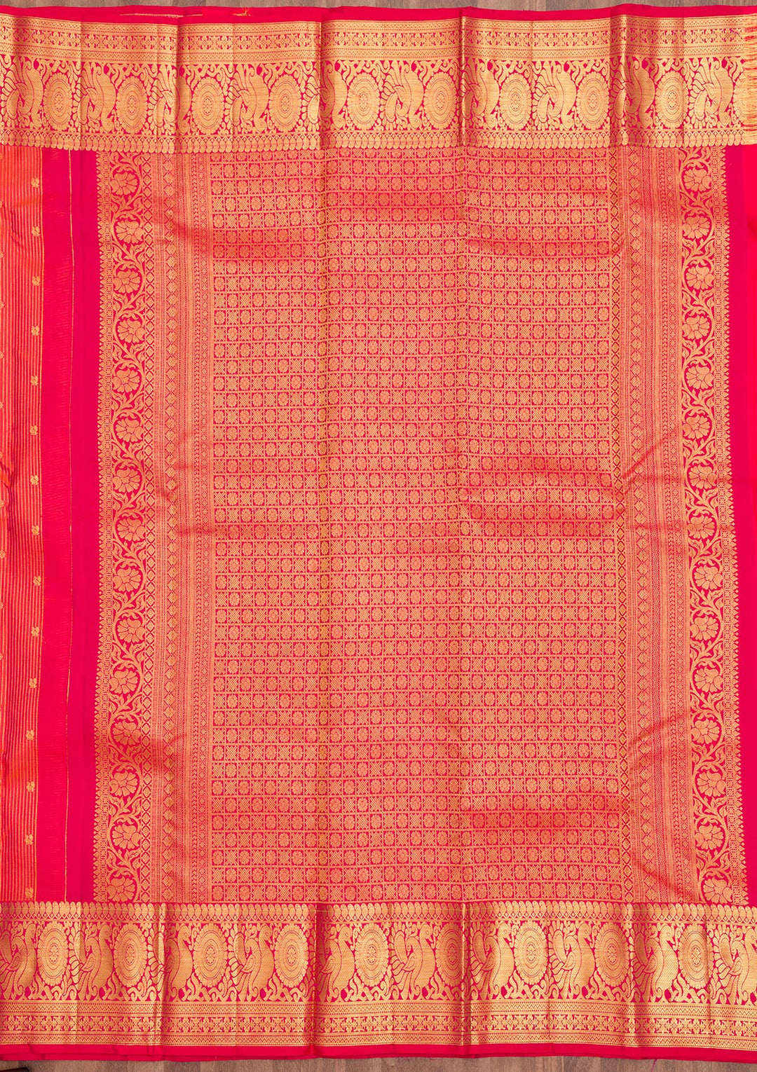Orange Zariwork Pure Silk Saree